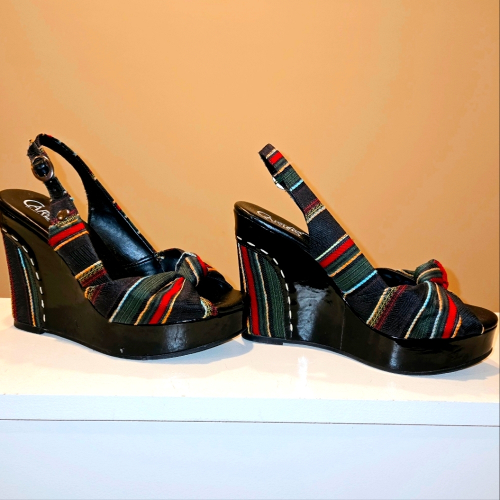 Carlos Santana "Maracas" wedges, 7 1/2